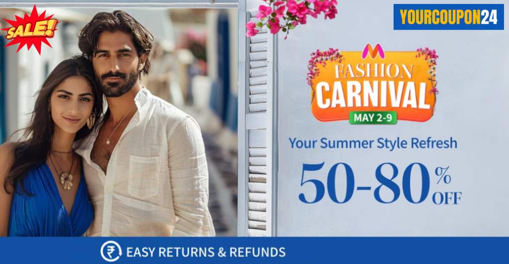 Myntra Fashion Carnival Coupons & Discount Codes: 90% OFF | May 2024